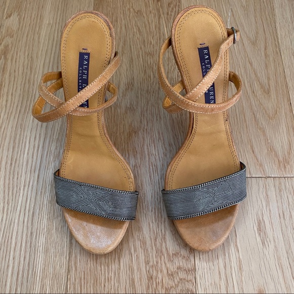 Ralph Lauren Designer Chain Heels 7.5 - Picture 5 of 12